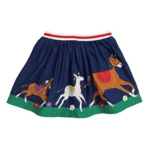 Mini Boden Equestrian Appliqué Skirt (sz 4/5)